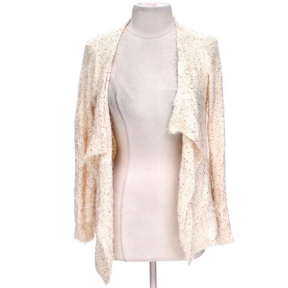 NWOT Say What? Fuzzy Sequin Cardigan Sweater Size XL - Picture 5 of 8